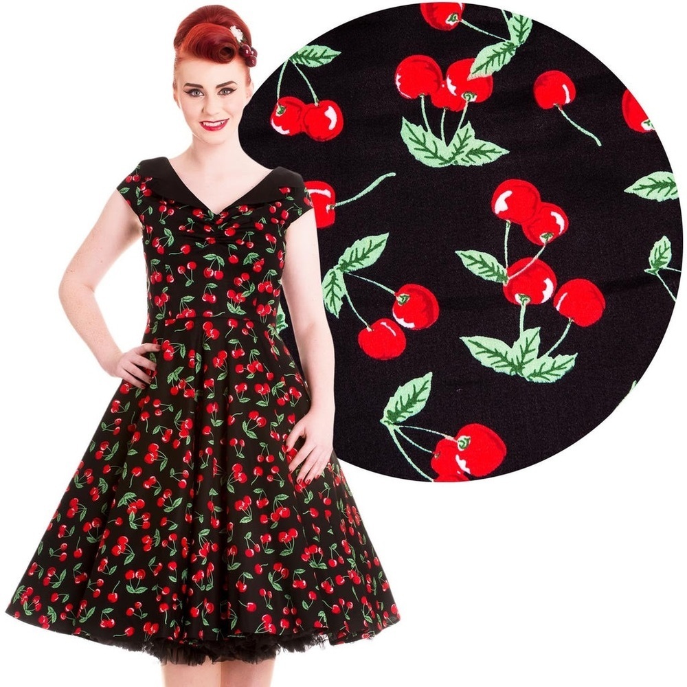 🍒 Hell Bunny Vixen Cherry Print Dress – Size Small (NWOT Without Tag)